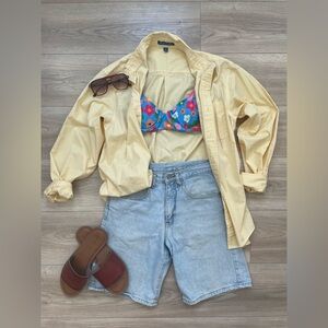 Yellow Button-Up Shirt